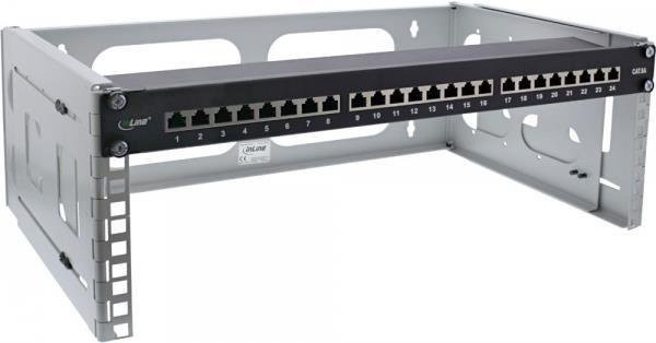 InLine 19 Zoll Wandmontage Rack, 4HE, Tiefe: 24-40 cm, grau (19104C) - Bild 1