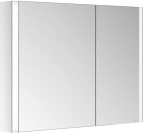 Keuco Spiegelschrank Somaris 2-türig in Weiß mit LED-Beleuchtung und Anti-Beschlag-Funktion, B/H/T: 100 x 71 x 12,7 cm - Bild 1