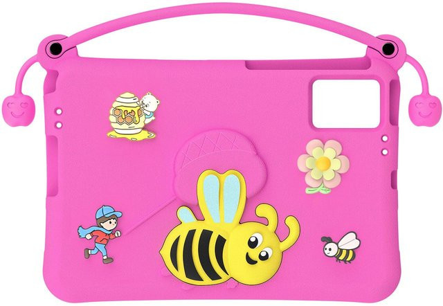 Stoßfeste Tablet-Hülle mit Ständer und Griff aus waschbarem EVA-Schaumstoff für 11 Zoll in Pink - Bild 1