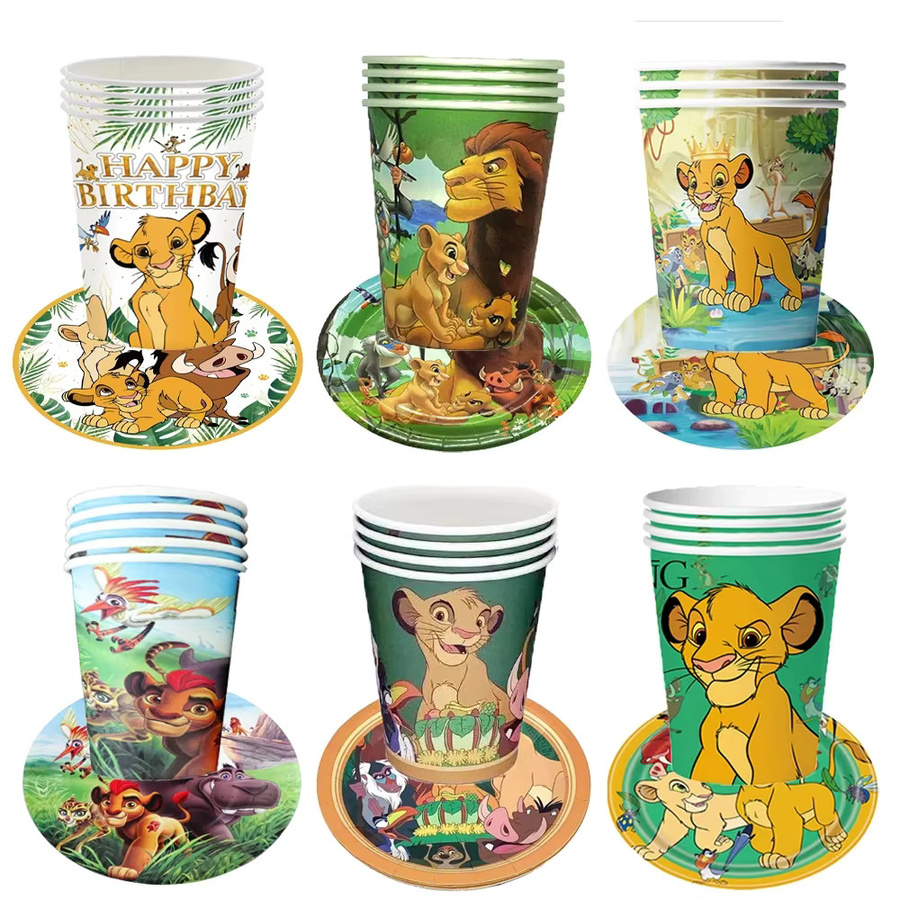 Potdemiel König der Löwen Party Set aus Papier mit Papptellern, Tassen, Servietten und Tischdecke in Mehrfarbig für Kindergeburtstage und Baby Shower Dekoration - Bild 2