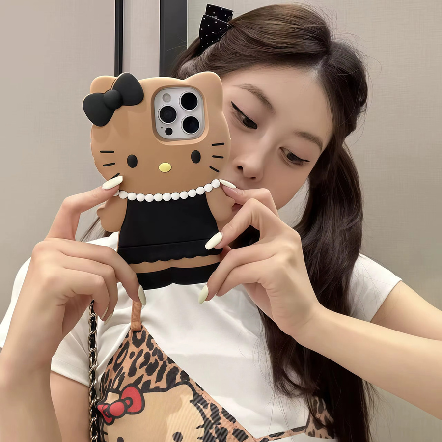 Sanrio Hello Kitty Handyhülle aus Silikon im INS-Style für iPhone 17 16 15 14 13 12 Pro Max und 17 Pro - Bild 2