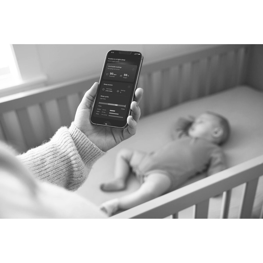 Owlet Dream Sock Babyphone mit Pulsoximeter zur Überwachung von Herzfrequenz und SpO2 in Dusty Rose - Bild 3