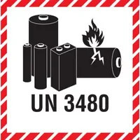 Dössel & Rademacher DR-Label Hinweisetikett Batterielabel aus Papier in Weiß, Schwarz oder Rot - Bild 1