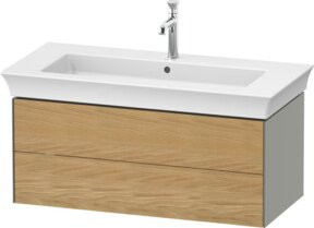 Duravit Waschtischunterschrank White Tulip in White Matt, wandhängend, 2 Schubladen, B: 98,4 cm, T: 45,8 cm, H: 41,0 cm - Bild 1