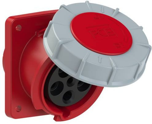 PCE Power Twist 435-6 CEE Anbaudose 63A 5polig 400V Rot - Bild 1