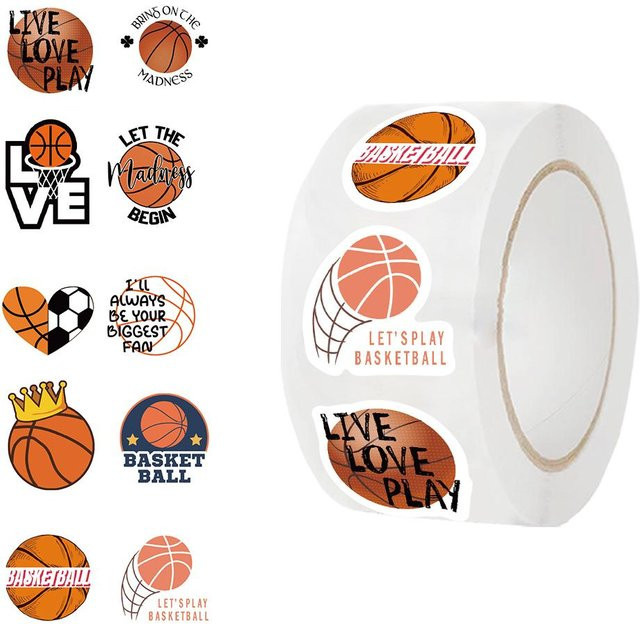 Rui Di Basketball Sport Aufkleber, 500 Stück/Rolle - Bild 1