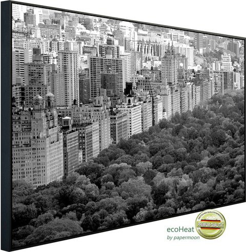 papermoon Infrarotheizung EcoHeat Central Park Schwarz Weiss mit Matt-Effekt und App-Steuerung - Bild 1