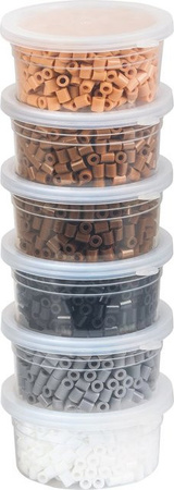 KNORR prandell Bügelperlen-Set, Braun/Schwarz/Weiß/Bunt / Mehrfarbig