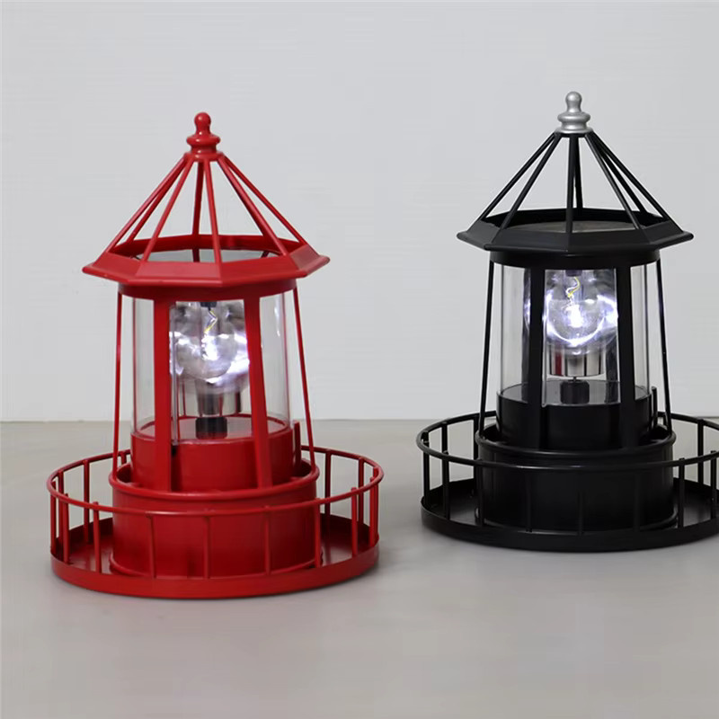 BOFOP Solarbetriebener LED-Leuchtturm mit 360-Grad-Drehung als wasserdichte Garten- und Hofdekoration - Bild 2