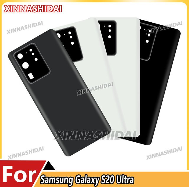 Samsung Galaxy S20 Ultra Ersatzgehäuse mit Kameraobjektiv und Akkuabdeckung in Schwarz oder Grau - Bild 1