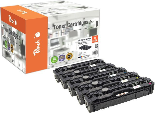 Peach Toner-Kartuschen-Set für HP Color LaserJet Pro M 155 nw, ersetzt HP No. 216A (W2410A, W2411A, W2412A, W2413A), wiederaufbereitet - Bild 1