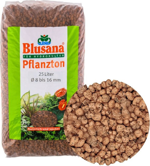 Blusana Blähton Pflanzsubstrat mit grober Körnung 8-16 mm für Hydrokultur und Drainageschichten - Bild 1