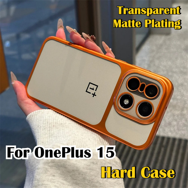 Stoßfeste und transparente OnePlus Handyhülle mit mattierter Beschichtung für OnePlus 15 und 13 Ace 6 in Silber - Bild 1