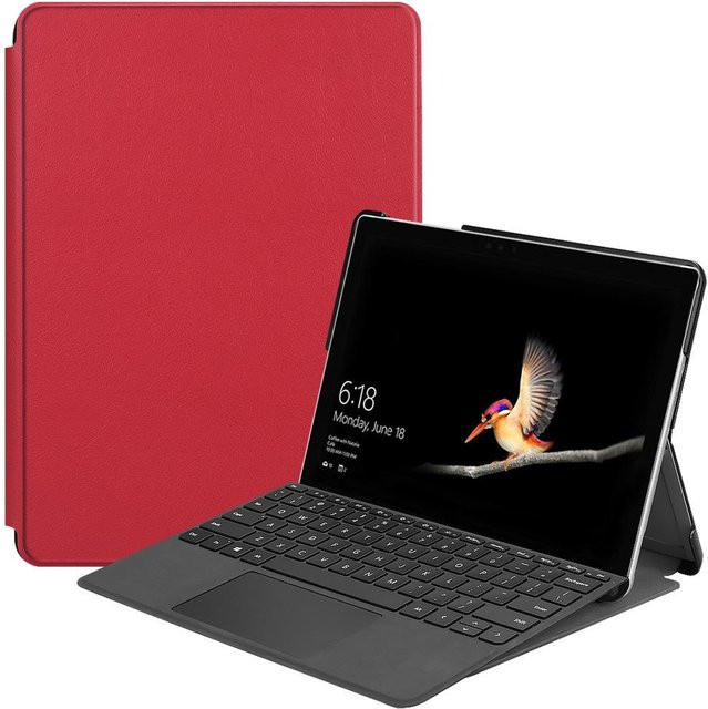 Schutzhülle mit Frontständer und Tastaturhalter für Microsoft Surface Go 4, Go 3 und Go 2 in Rot - Bild 1