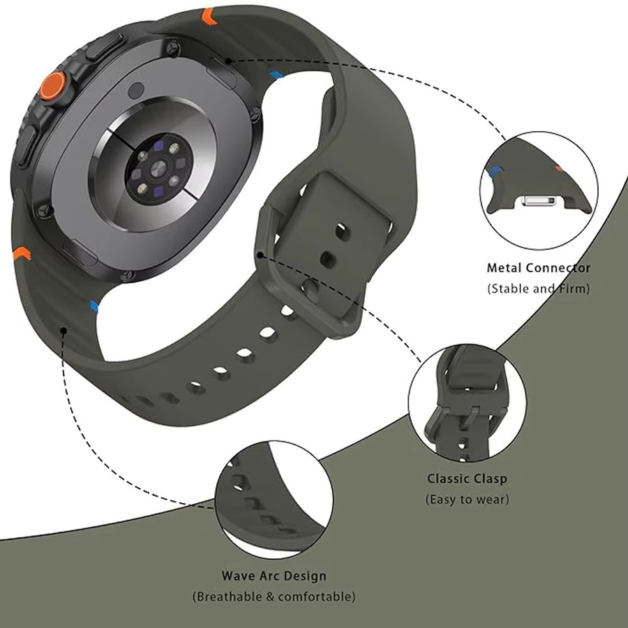 Samsung Uhrenarmband Silikon, Schwarz, Unisex - Bild 3