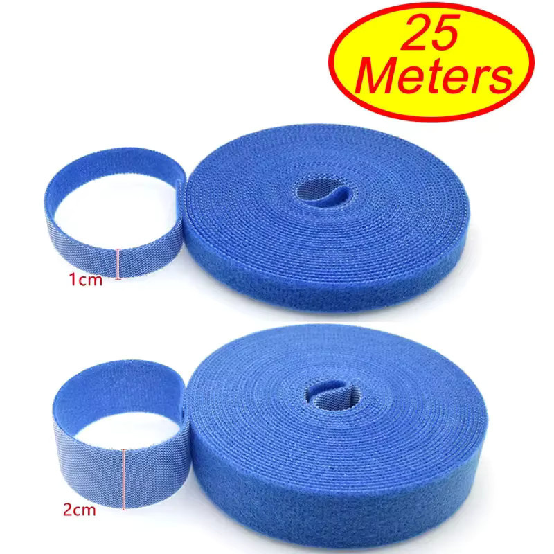 Selbstklebendes Nylon-Klettband in Grün zur Kabelorganisation, 25 m Länge, doppelseitig - Bild 2
