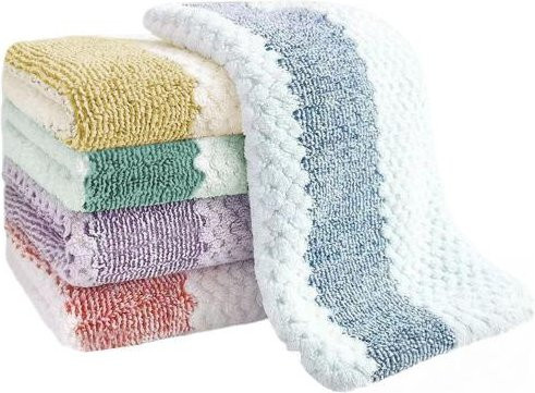 MGB Set aus 5 superweichen Korallenvlies-Küchentüchern in Multicolour - Bild 1