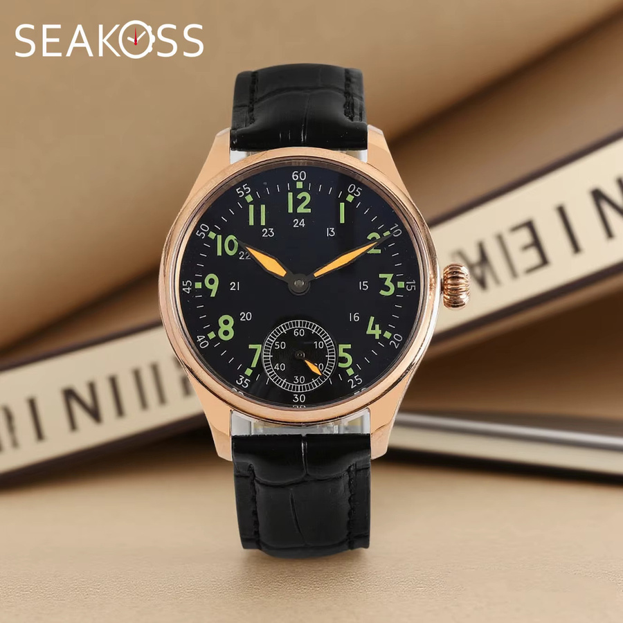 SEAKOSS Armbanduhr, Handaufzug, Edelstahl, 40 mm, Grün, Herren - Bild 5