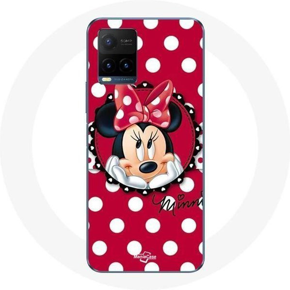 Handyhülle für Vivo Y21s 2021 und Vivo Y21 2021 mit Minnie Maus Cartoon Design in Rot und Schwarz - Bild 1