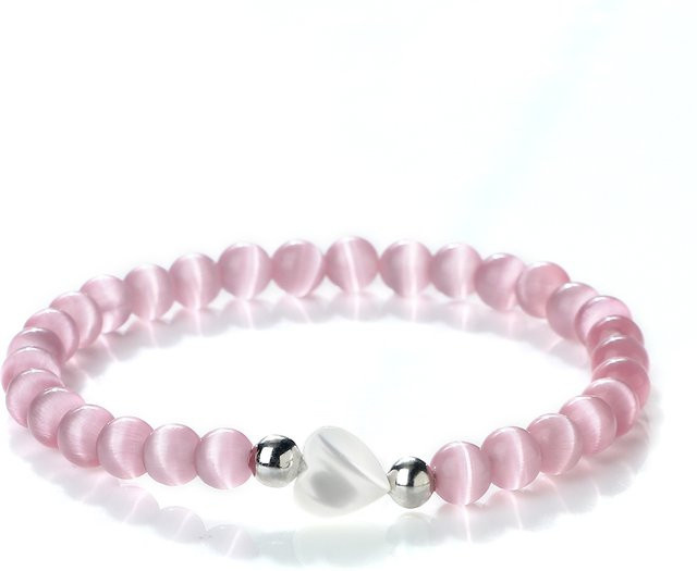 Reliatonny Armband, Rosa Opal, Tigerauge, Naturstein, Perlen, Unisex - Bild 1