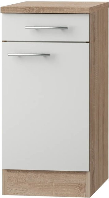 Optifit Küchen-Unterschrank Dakar286 in Weiß-Eiche, B/T/H: 40 x 60 x 84,8 cm - Bild 1