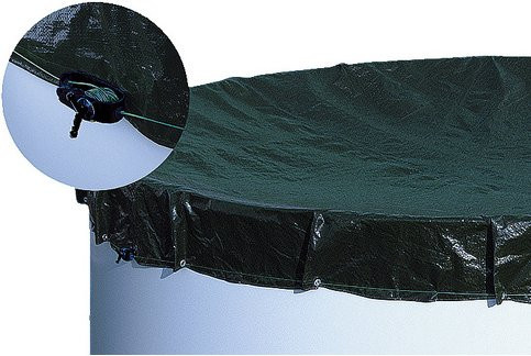MYPOOL Abdeckplane in Grün mit Thermo-Funktion und Figure-8-Design