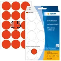 HERMA Markierungspunkte aus Papier in Rot und Orange, Durchmesser: 32 mm - Bild 1