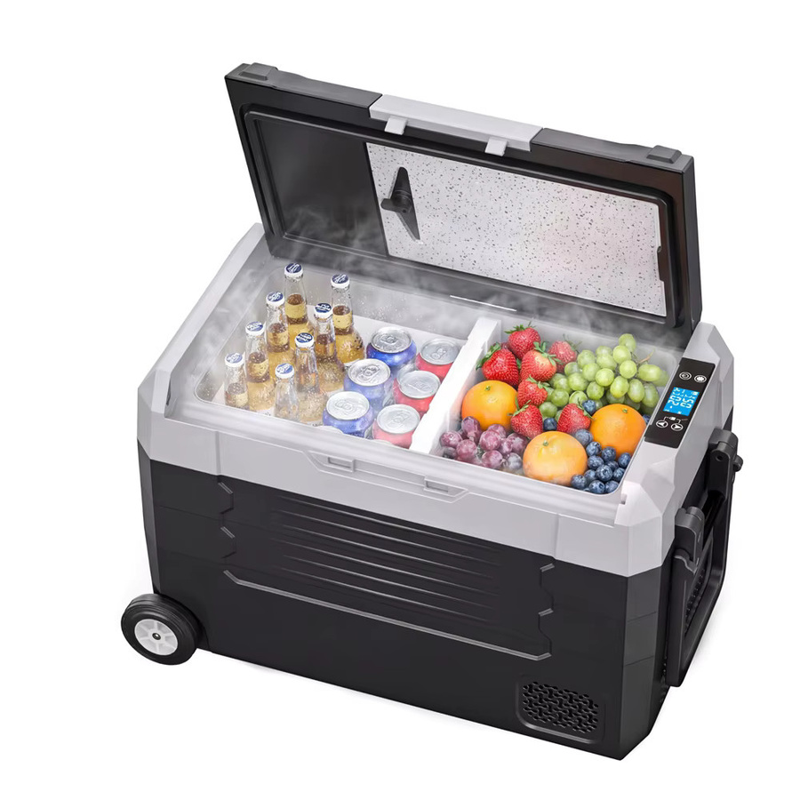 Hcalory Tragbarer Kompressor-Kühlschrank mit Doppelzone und Einzeldeckel, Multispannungs-Kühler für LKW, Wohnmobil und Camping, Farbe: Kunststoff - Bild 9