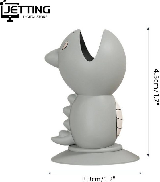 JETTING Zahnbürstenhalter aus Silikon mit Cartoon Fisch Design für Badezimmer und Reisen, beige und multicolour - Bild 1