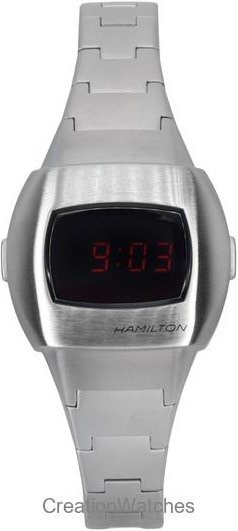 Hamilton Digitaluhr, Edelstahl, Quarz, Rot, Herren - Bild 1