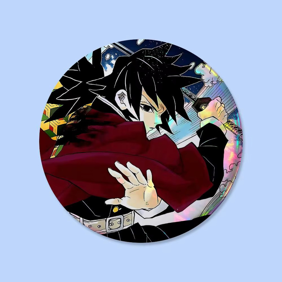 Bilibili Anstecknadel Brosche, rund, T-Tomioka G-Giyuu Abzeichen - Bild 4