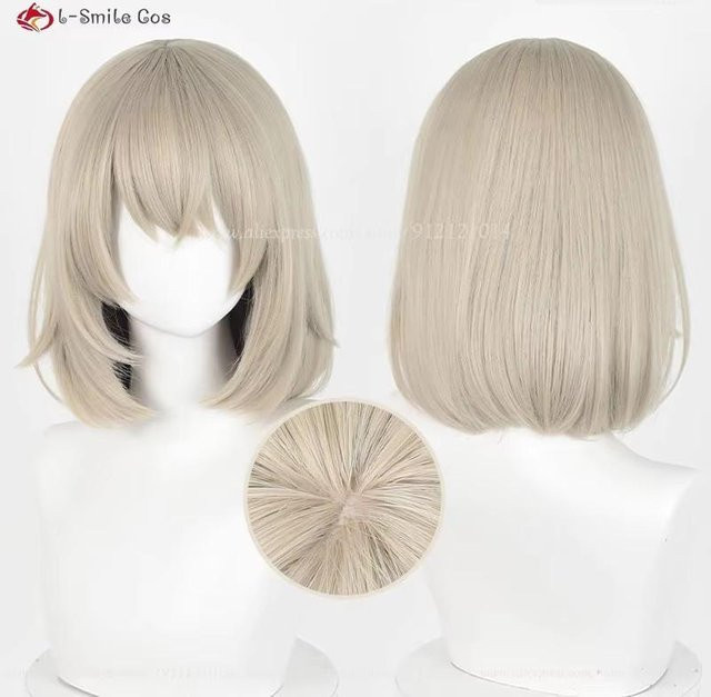 Falin Touden Cosplay Perücke, 35cm, Grau Gold, Synthetisch, Damen - Bild 1