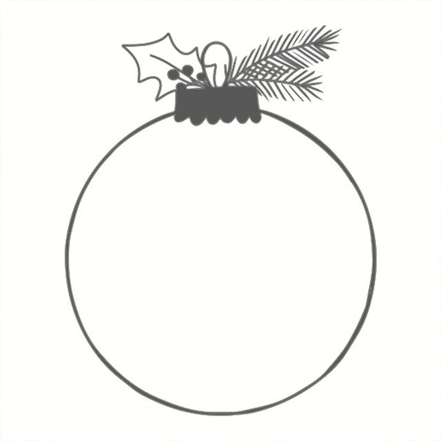 May&Berry Stempel Weihnachtskugel weiß B: 4,5 cm x B: 4,5 cm - Bild 1