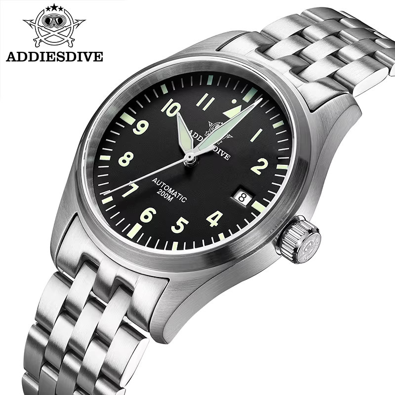 ADDIESDIVE Armbanduhr, Automatik, Edelstahl, Schwarz, Herren - Bild 3