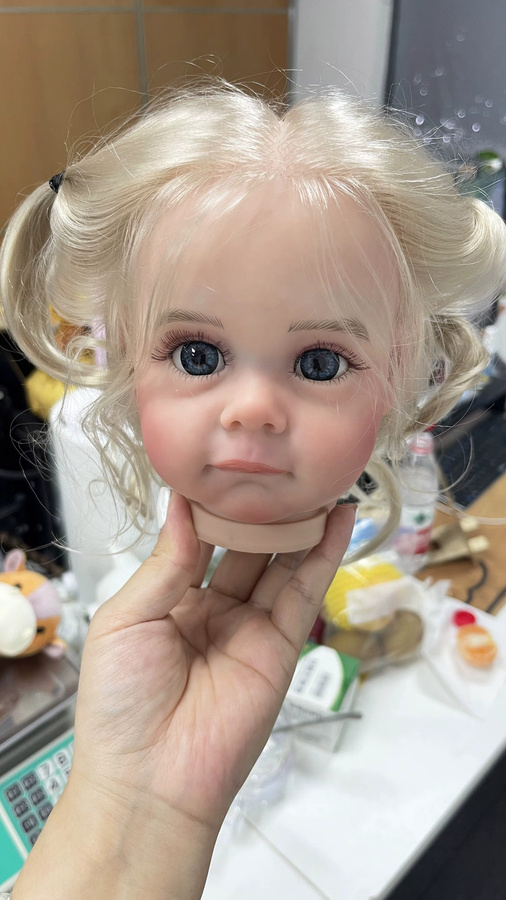 Maggi Reborn-Puppen-Set, 21-Zoll, unmontiert, mit bemalten Puppenteilen, eingewurzeltem Haar, sichtbaren Venen, Körper und Augen - Bild 2