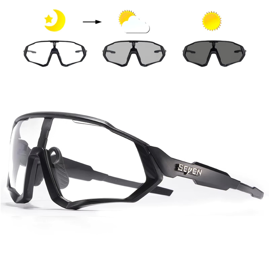 SCVCN Sportsonnenbrille, Vollrand, Black, Unisex, Kunststoff - Bild 5