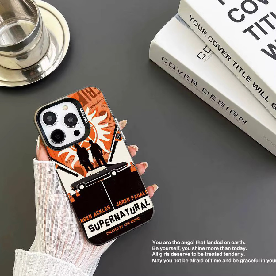 Mesuca Stoßfeste Handyhülle S-Supernatural für iPhone 11 bis 17 Pro Max Plus in Silber und Multicolour - Bild 4