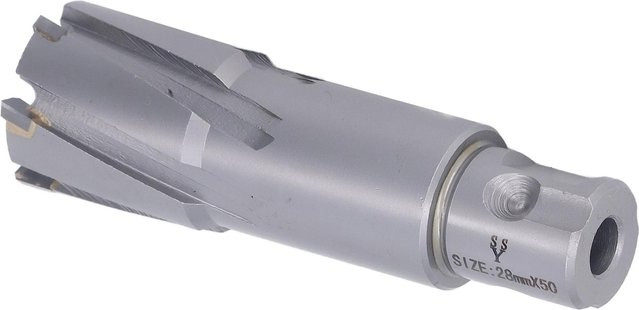 Koogeelife Hartmetall Lochsägebohrer für Stahlplatten, Farbe: Silber, Außendurchmesser: 30 mm, Innendurchmesser: 28 mm, Bohrtiefe: 50 mm - Bild 1