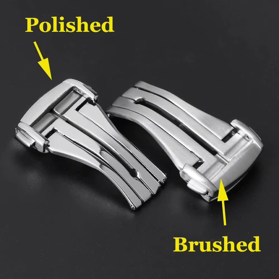 Omega Uhrenschnalle Faltschließe, Edelstahl, Silber, Unisex - Bild 3