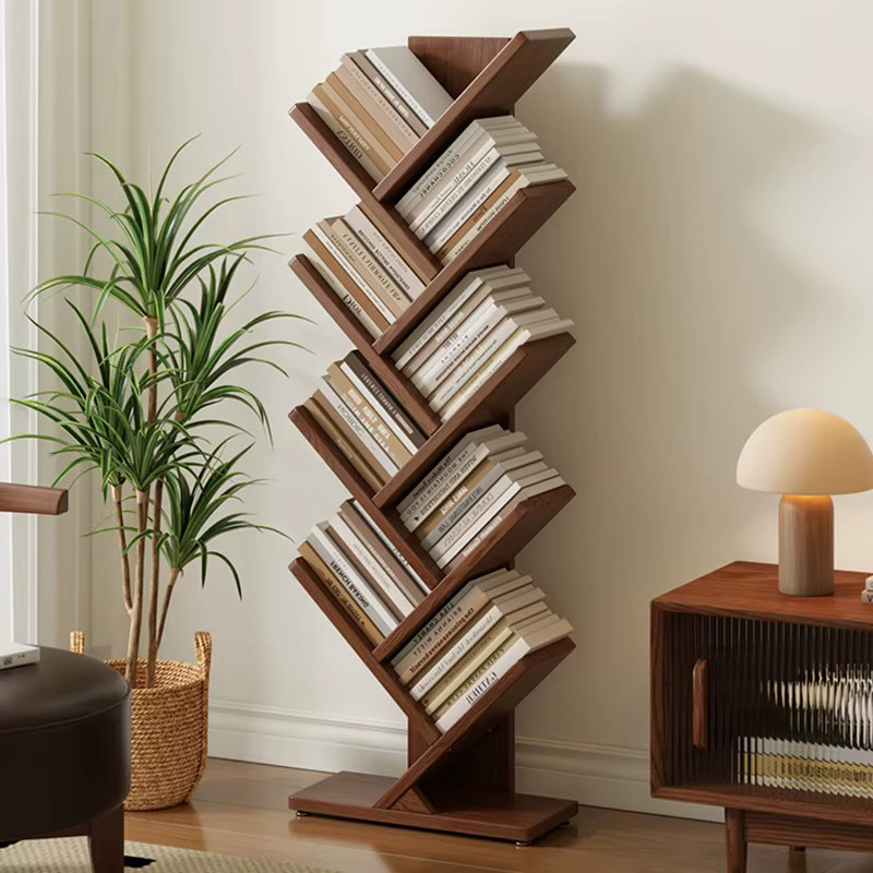 DUTRIEUX Bücherregal aus Holz in Braun, minimalistisches Standregal für Home Office und Innenbereich - Bild 5