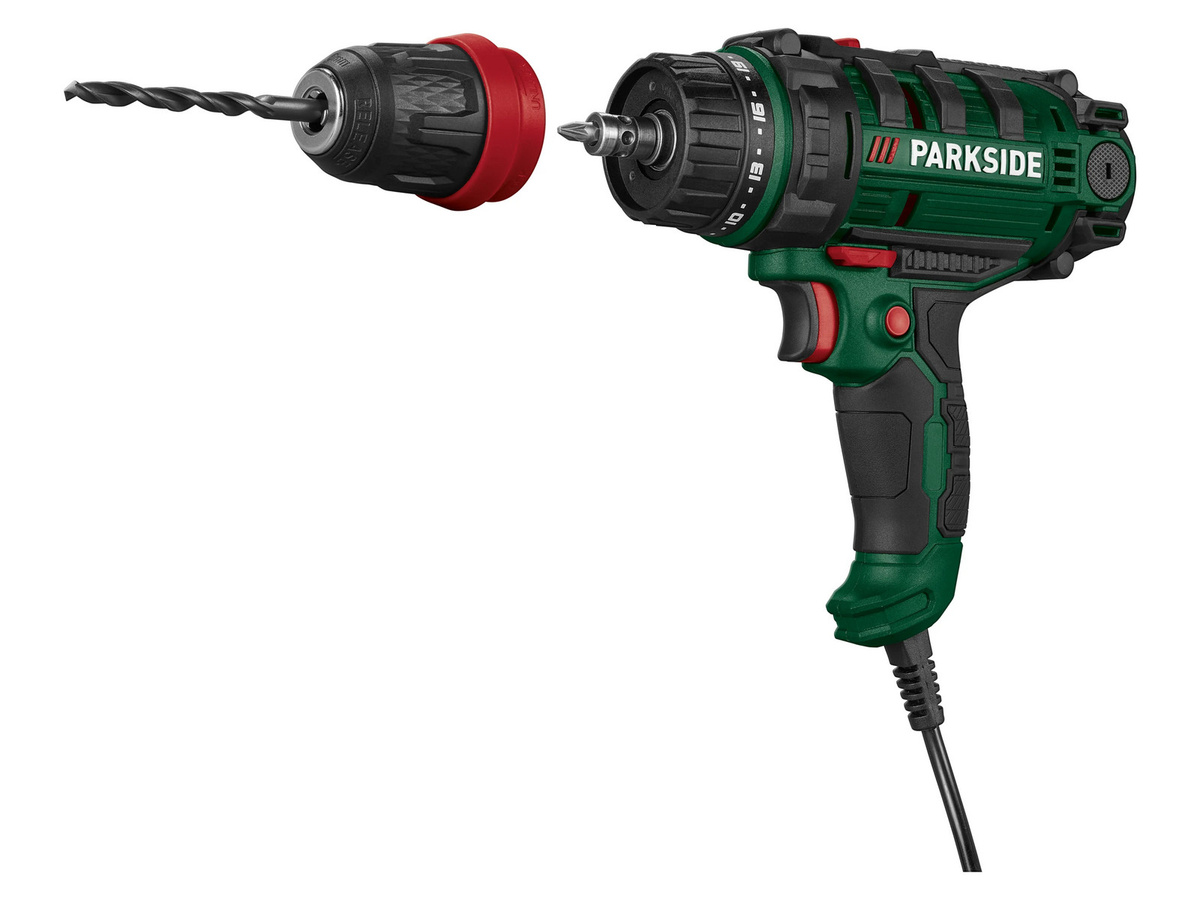 Parkside 2-Gang Netzbohrschrauber PNS 300 B3 in Grün mit Softgrip-Ausstattung - Bild 3