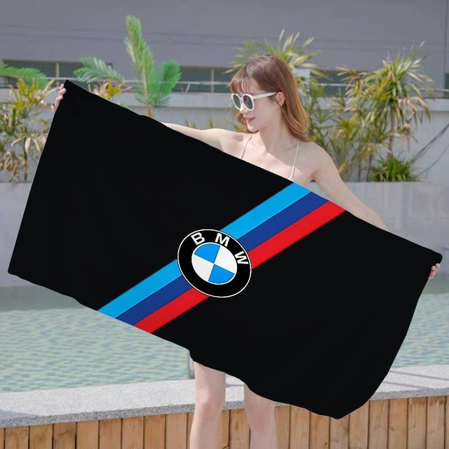 Car B-BMW Badetuch aus Mikrofaser für Kinder mit Cartoon-Design, weich und wasserabsorbierend - Bild 1
