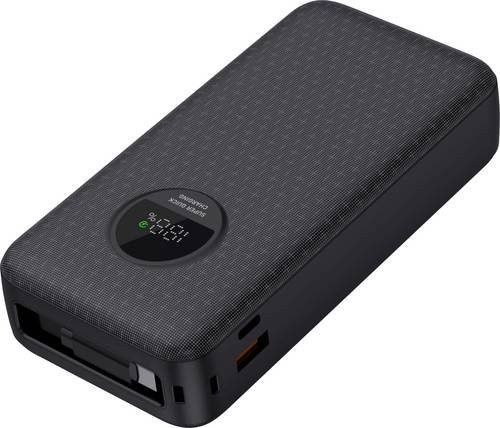 Denver PQC-20065 Powerbank 20000 mAh mit USB PD 3.0 und Statusanzeige in Schwarz - Bild 1