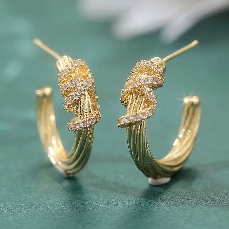YoYo Hängeohrringe, Zirkonia, Gold, Damen - Bild 2