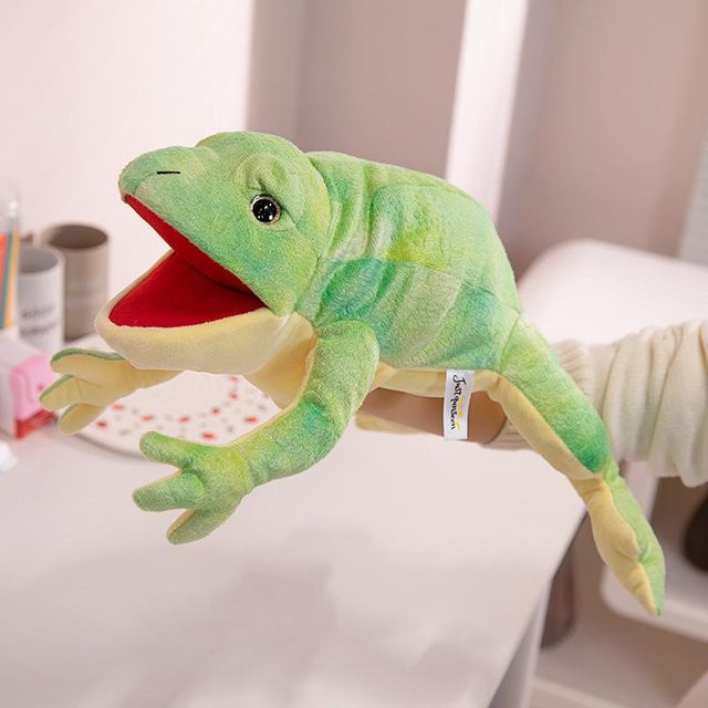 Yiran toy Amphibien Plüsch Handpuppe, Stofftier, Grün, ab 18 Jahre - Bild 1