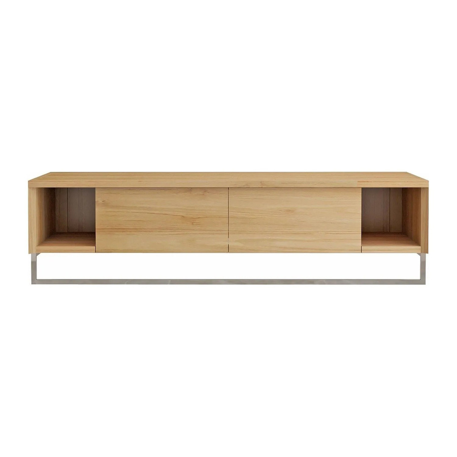 Waschbeckenunterschrank Vente-unique Kupang aus Teakholz in Naturfarben Hell, B/T/H: 120 x 50 x 32 cm - Bild 2