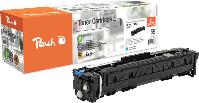 Peach HP 207 X Toner XL Schwarz, wiederaufbereitet, ersetzt W2211X für HP Color LaserJet Pro MFP M 282 nw und HP Color LaserJet Pro MFP M 283 fdw - Bild 1