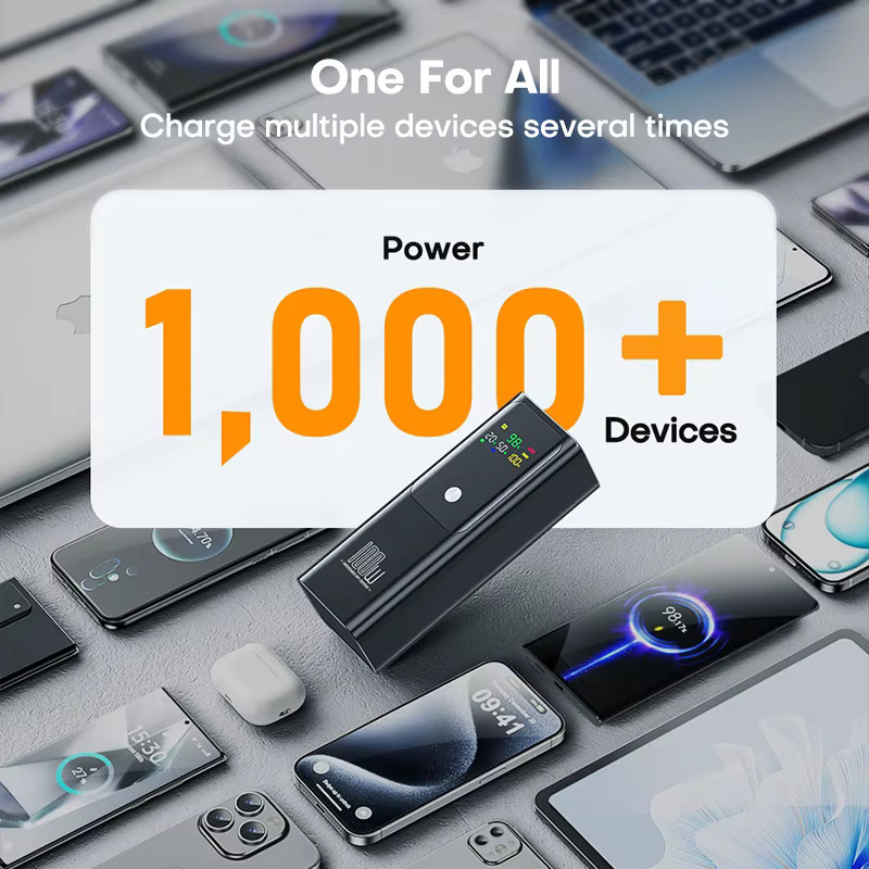 QOOVI Powerbank 20000mAh mit 100W PD Schnellladefunktion in Schwarz - Bild 5