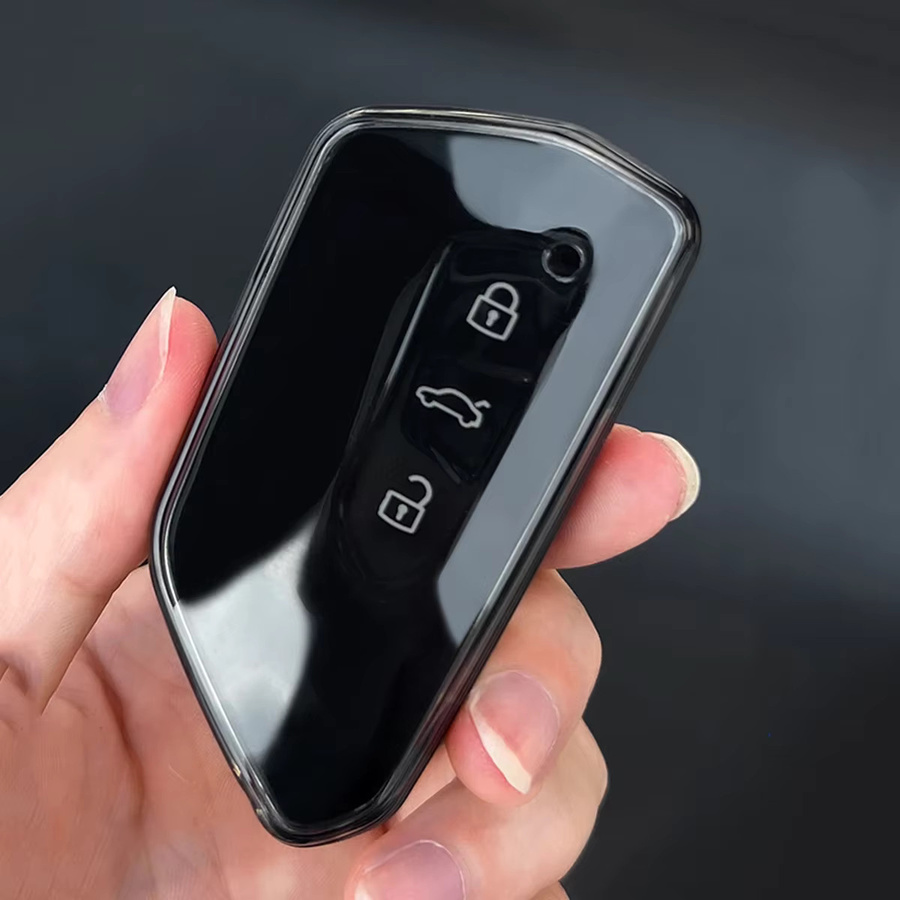 Transparente TPU Auto Smart Key Abdeckung für VW Golf MK8 GT, VW ID.4, Seat Leon MK4, Tarraco und Ateca, Octavia MK4 - Bild 1
