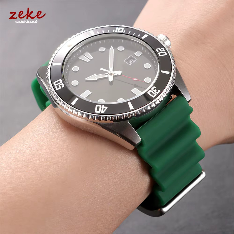 Uhrenarmband Silikon, 20 mm, 22 mm, Unisex, Dornschließe, für Seiko SKX007 - Bild 2